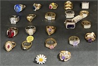 (D) Lot Of Costume Jewelry With Gemstones,