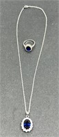 (D) Matching Costume Jewelry Necklace and Ring