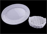 Porcelain Basket and Turner & Tomkinson Platter