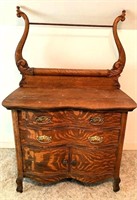 antique oak wash stand- good condition