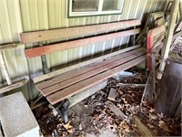 Long Wrought Base Bench #2