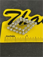 1950s Vintage Diamond Shape Brooch