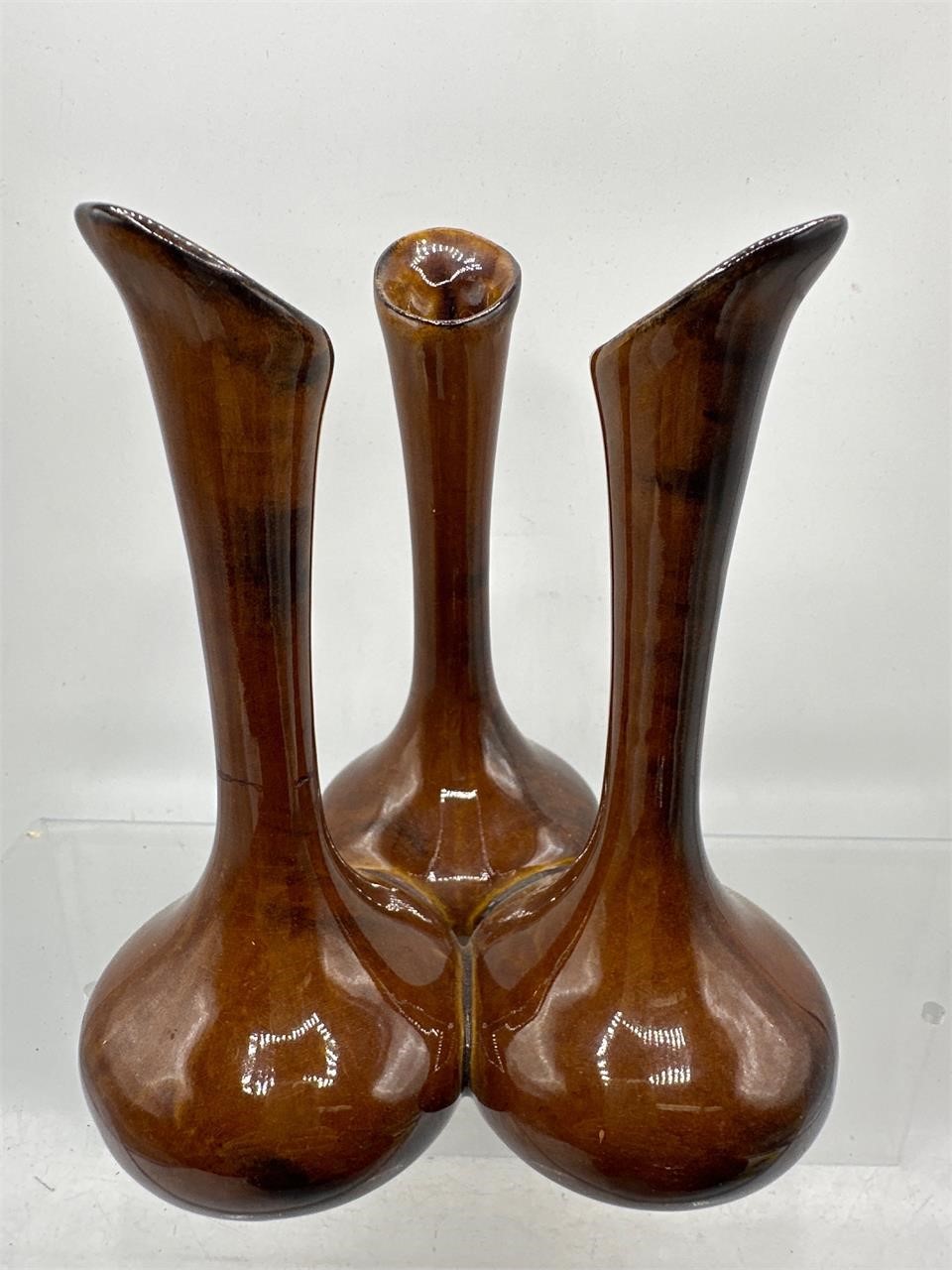 Van Briggle pottery triple vase