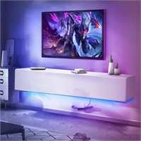 HOMMPA Floating TV Stand with Led Light for 60