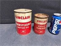 LOT OF 2 SINCLAIR MOTOR OIL CANS ONE MONEY