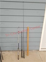 3 fishing rods - Daiwa, Shakespeare,  Zebco