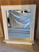 Mirror with Beveled Edge and Shelf