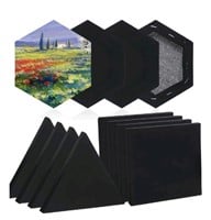 Epakh 12 Pcs Black Canvas for Painting Stretched C