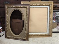 Lot of 2 vintage wood frames