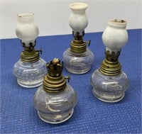 Vintage Miniature Cresolene Kerosene Oil Lamps 4