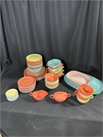 Tote of Melamine Dishes