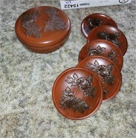 JAPANESE COVERED SERVER BOWL & PLATE SET