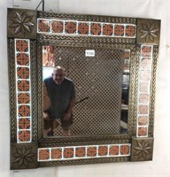 Beautiful copper & tile S. America style mirror