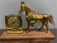 Vintage Electric Horse and Clock by Gilbert