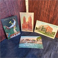 Vintage set of 4 postcards