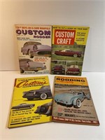 Lot of 4 1960s Mini Hot Rod Magazines