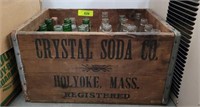 WOODEN CRATE OF BOTTLES