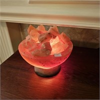 Pure Himalayan Salt Rocks Fire Bowl Lamp