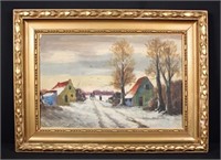 Unknown Artist O/Canvas Dutch Winter Landscape