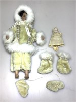 Eskimo Porcelain Doll by The Broadway Collection