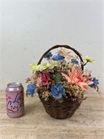 Artificial flowers with basket