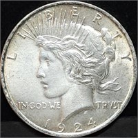 1924 Peace Silver Dollar BU