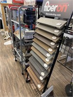 assortment of display racking with contents
