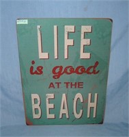 Life is good at the beach style advertising sign