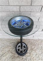 LIT CLOCK/AXLE COCKTAIL TABLE