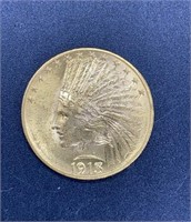 1913 Indian Head Ten Dollar Gold Coin