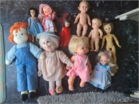 Lot 10 Vintage Dolls