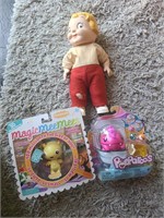 Lot of 3 toys-Campbells Soup Girl, Magic Meemee,