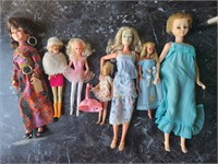 Lot of 7 Vintage Dolls Including a 1963 Skipper