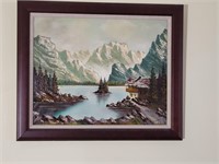Lake Mountain Oil Painting