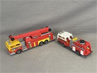 2 Majorette Fire Trucks As Found