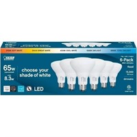 R2682  Feit Electric BR30 LED Bulbs, 65W, 6 Pack