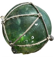 Vintage Japanese Sea Salvaged Glass Net Float Ball