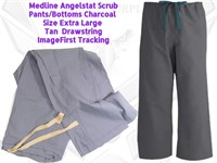 NEW Medline Charcoal Uni Angelstat Scrub Pant XL