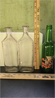 Vintage medicine bottles and beer bottle