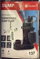 Utilitech Submersible Sump Pump 1/2HP $184 Retail