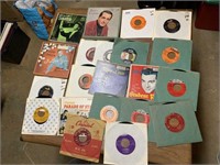 45 RECORDS WITH JACKET COVERS MUSIC STYLE ON