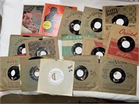 45 RECORDS WITH JACKET COVERS MUSIC STYLE ON