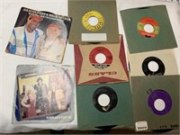 45 RECORDS WITH JACKET COVERS MUSIC STYLE ON