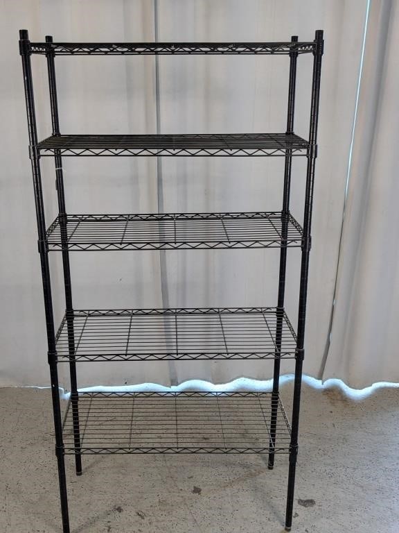 Black Metal Wire Storage Shelf