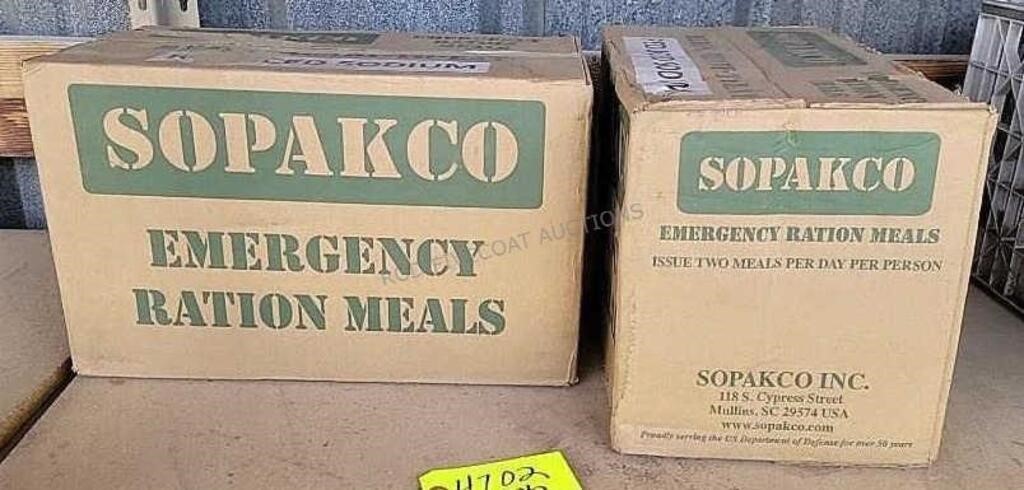 2 Unopened Boxes of Sopakco MREs