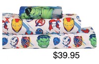 Marvel Avengers 3 Piece Twin Sheet Set, Includes