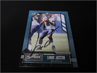 Lamar Jackson signed football card COA