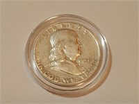 1950 FRANKLIN SILVER HALF DOLLAR COIN