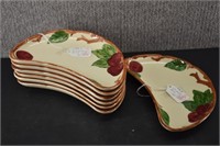 7 Franciscan Apple Crescent Salad Plates