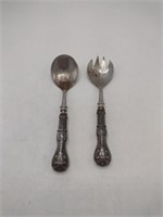 Sterling Handled Fork & Spoon Serveware TW: 154.2g